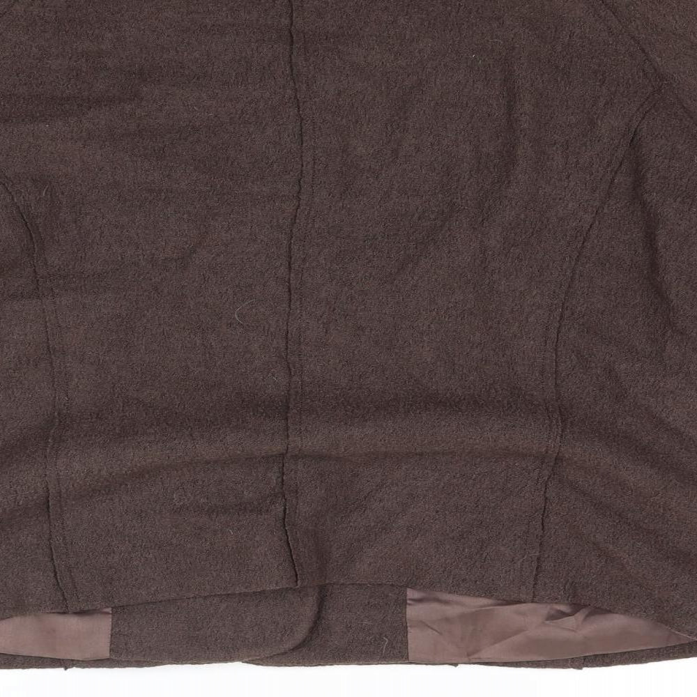 Coercion Womens Brown  Knit Jacket Blazer Size 14