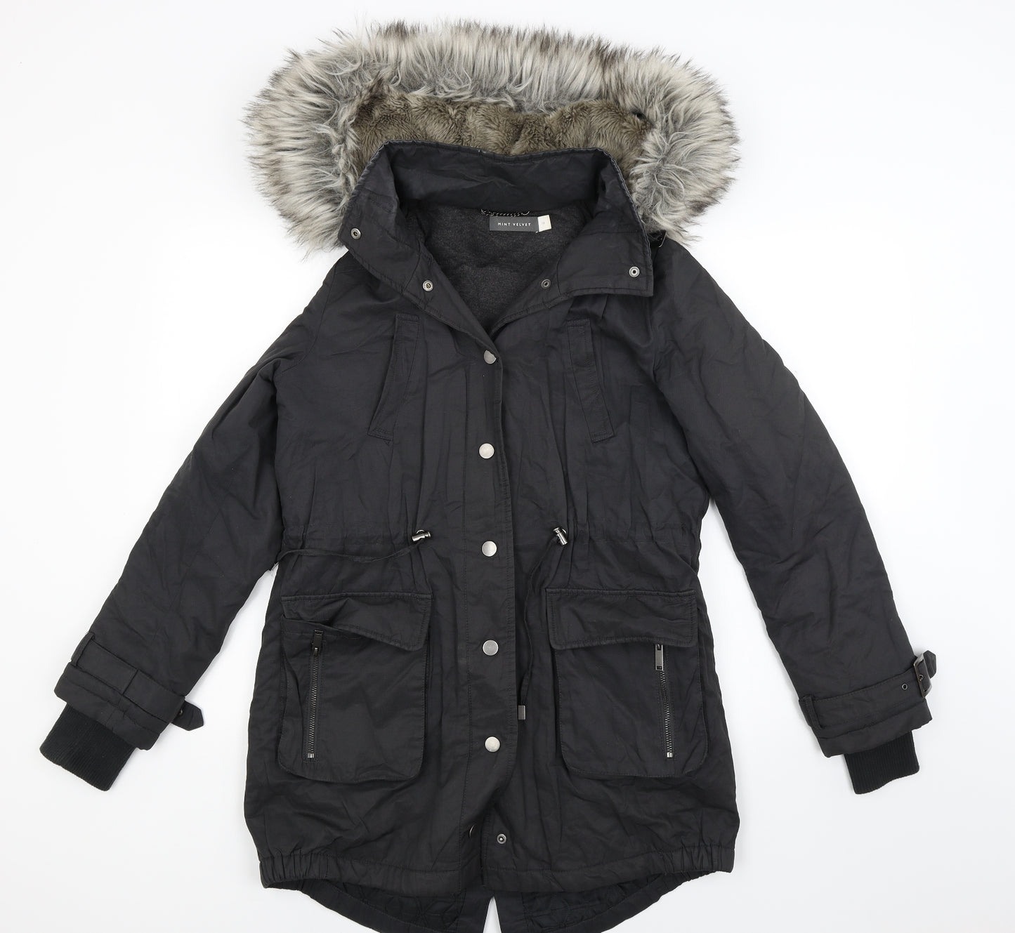 Mint Velvet Womens Brown   Parka Coat Size 10