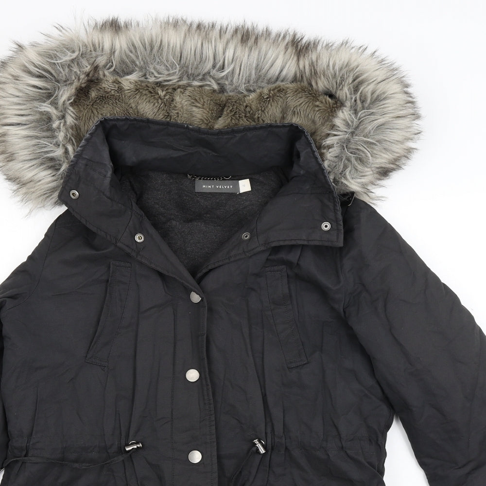 Mint Velvet Womens Brown   Parka Coat Size 10