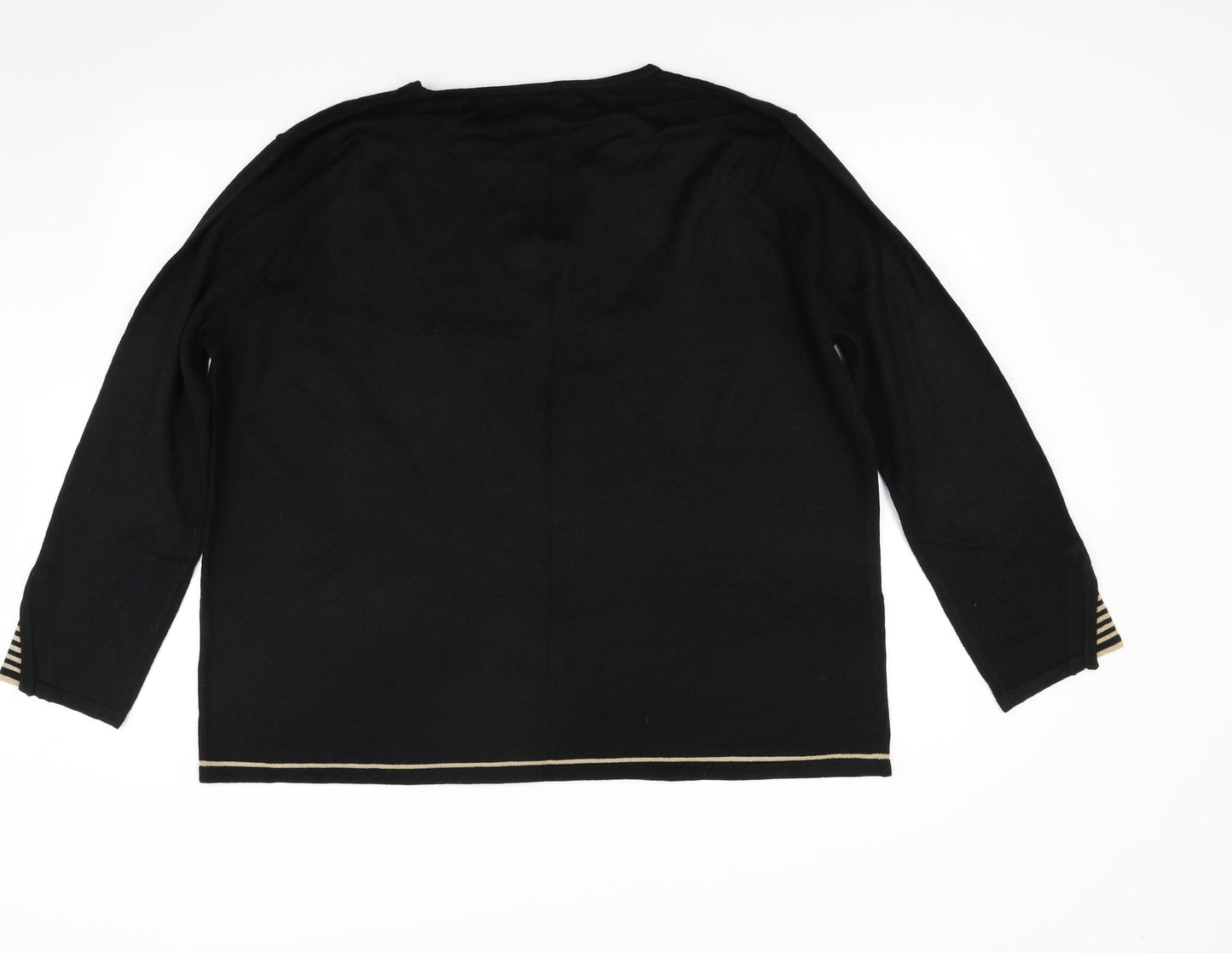 Special Collection Womens Black  Knit Pullover Jumper Size 24