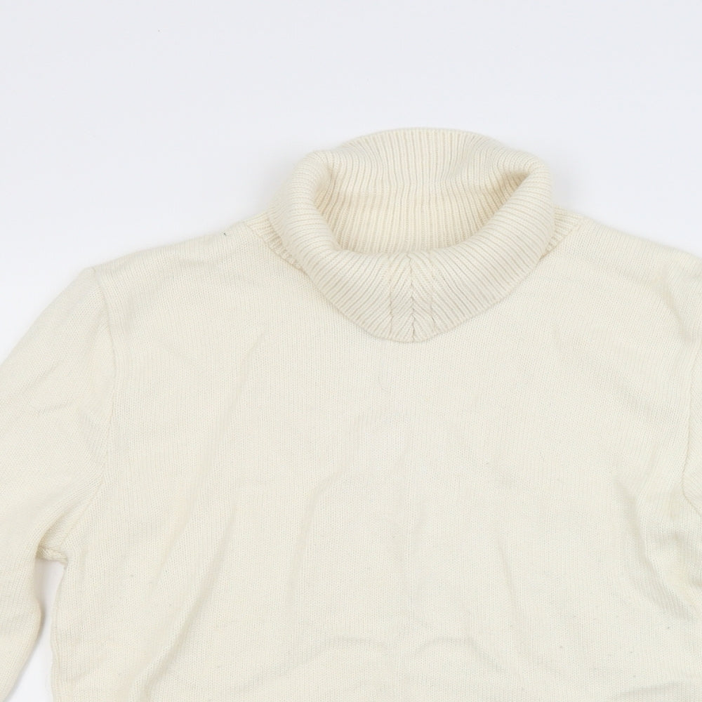Aspire Womens White  Knit Pullover Jumper Size M