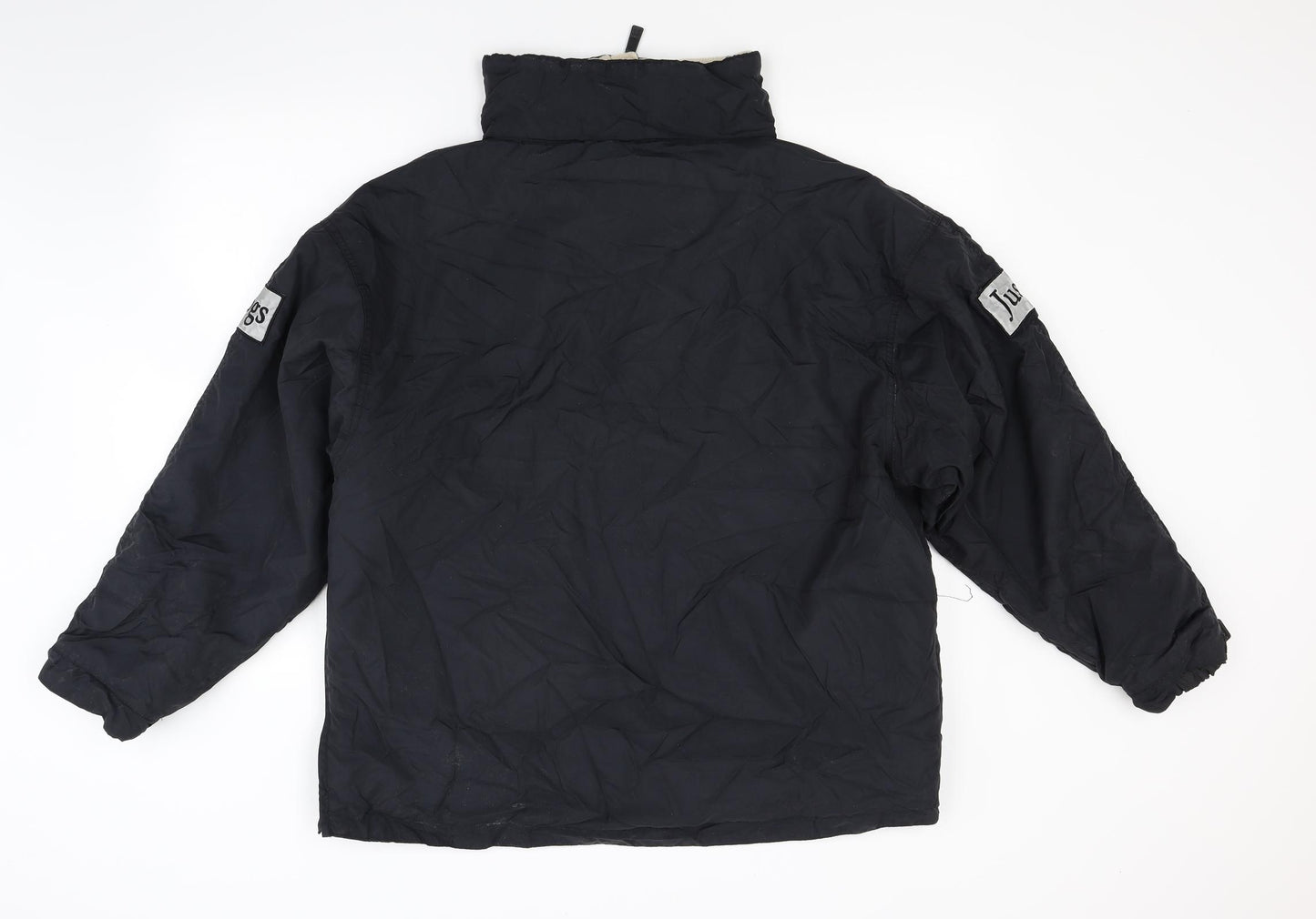 Just togs Mens Black  Canvas Windbreaker Coat Size M
