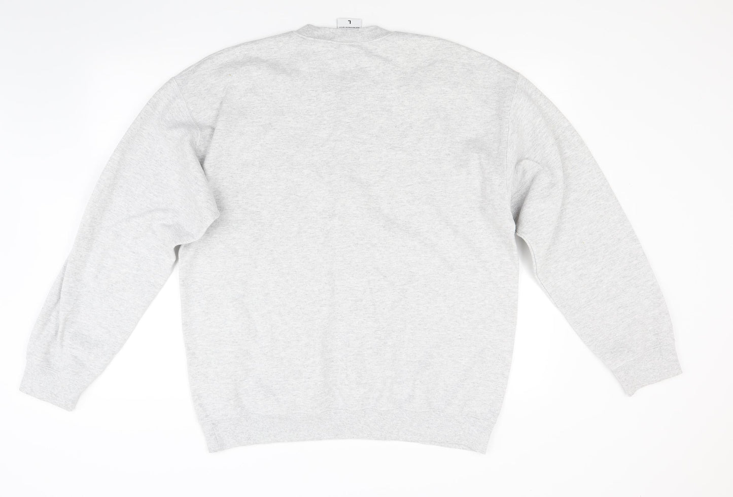 Uk Ik Mens Grey  Jersey Pullover Sweatshirt Size L  - Disco