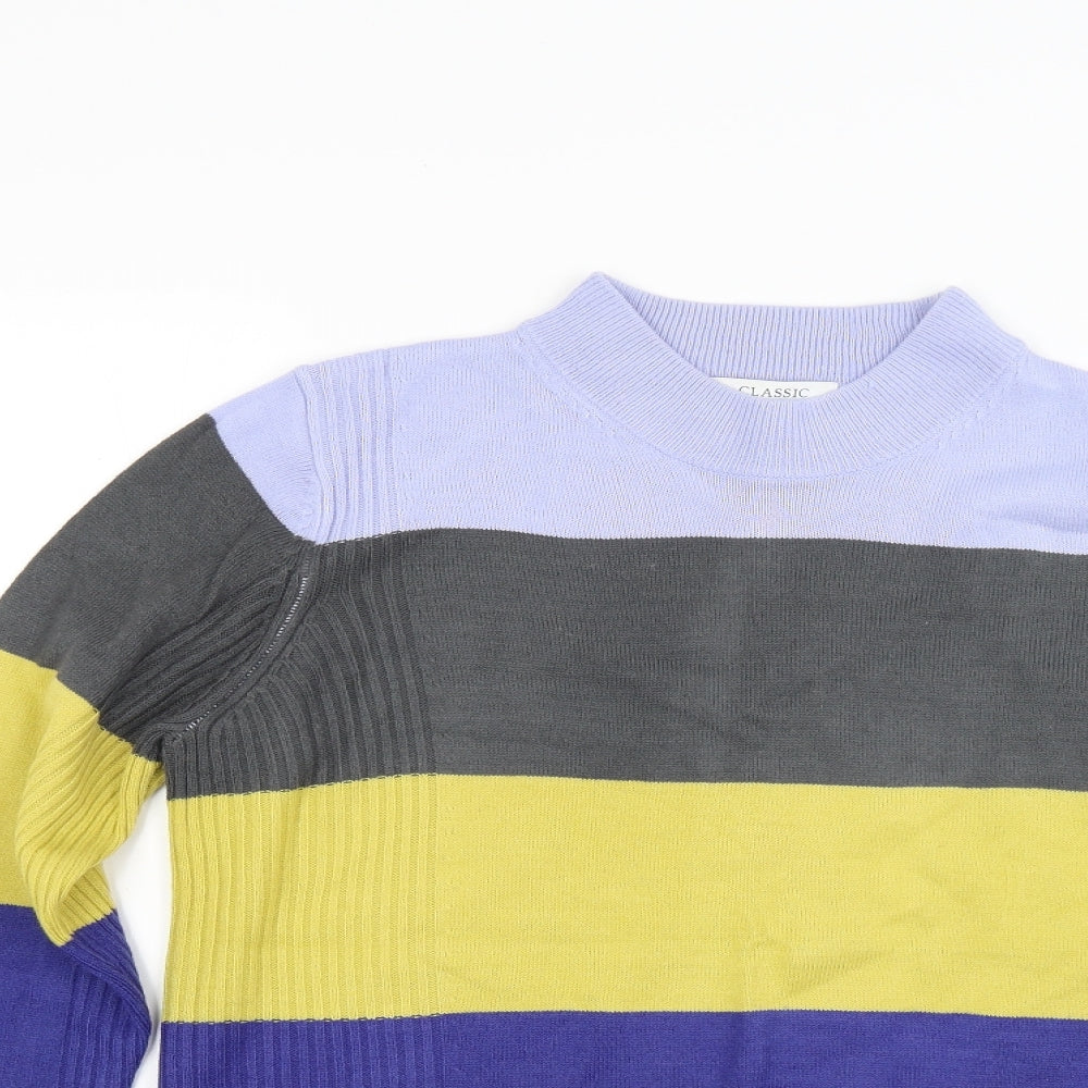 Marks and Spencer Womens Multicoloured Striped Knit Pullover Jumper Size 12
