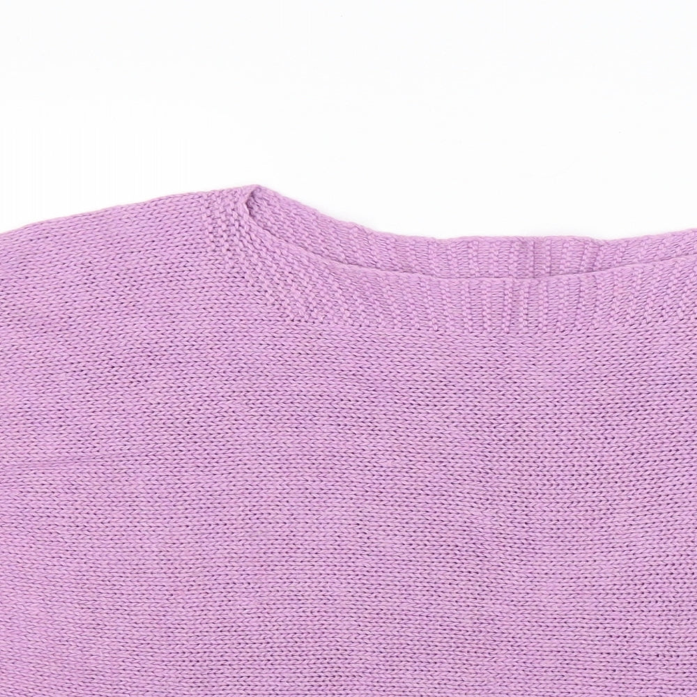 Preworn Womens Purple  Knit Pullover Jumper Size M