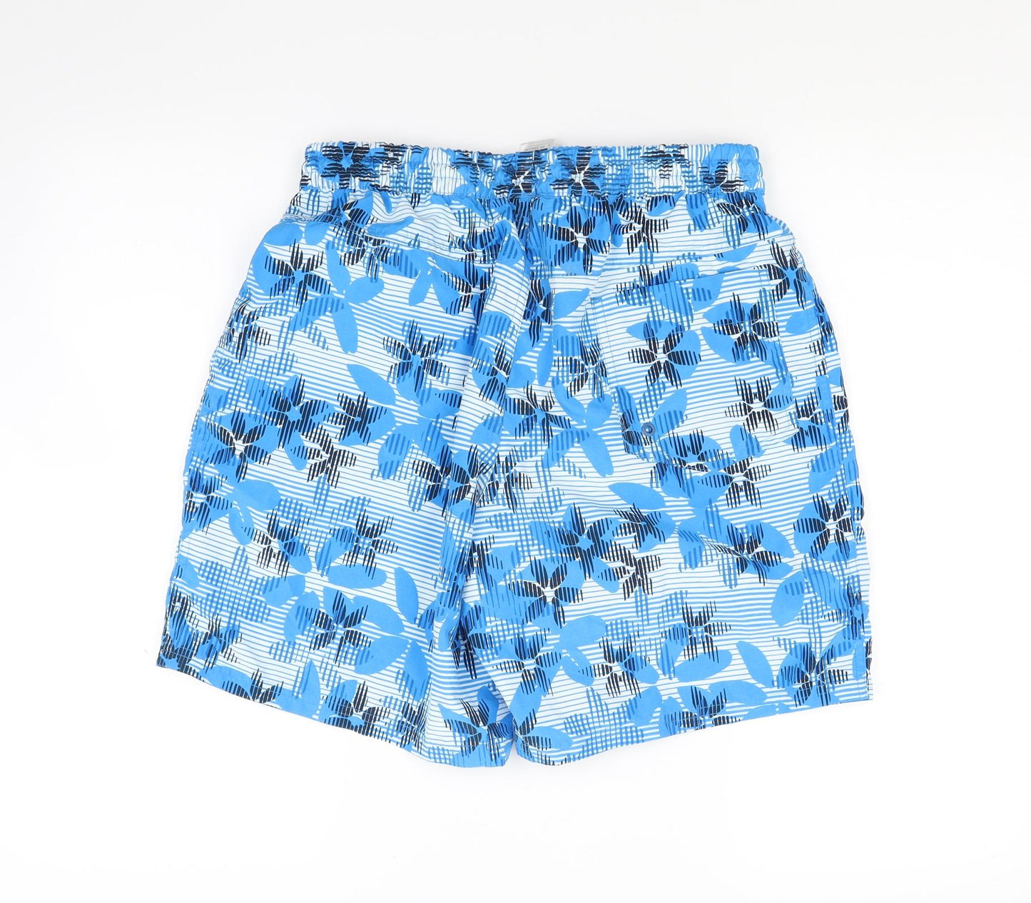 Speedo Mens Blue Floral  Bermuda Shorts Size M - SWIM SHORT