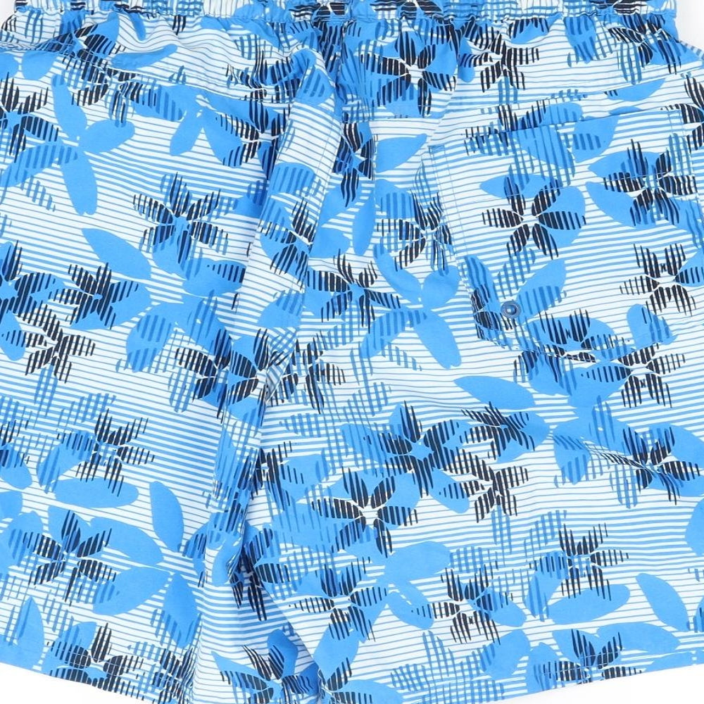 Speedo Mens Blue Floral  Bermuda Shorts Size M - SWIM SHORT