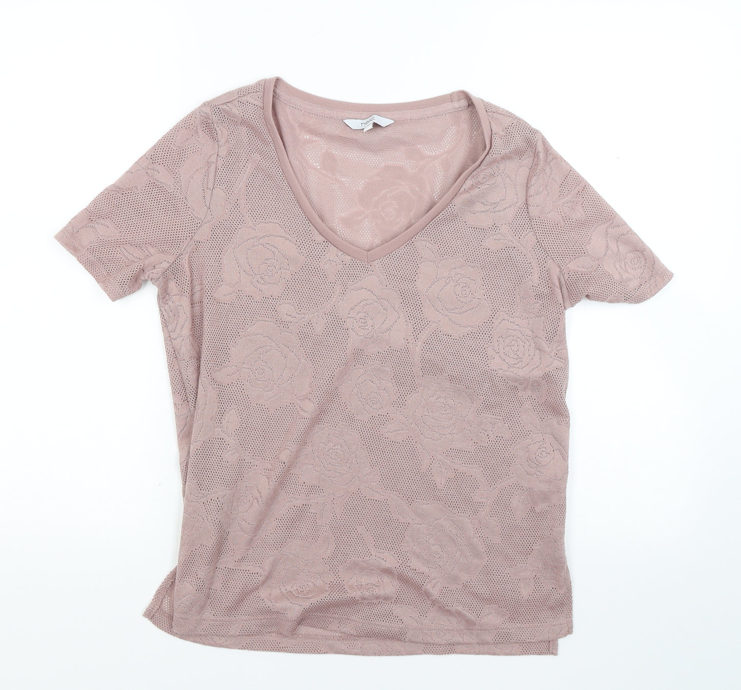 NEXT Womens Brown Floral  Basic T-Shirt Size 6