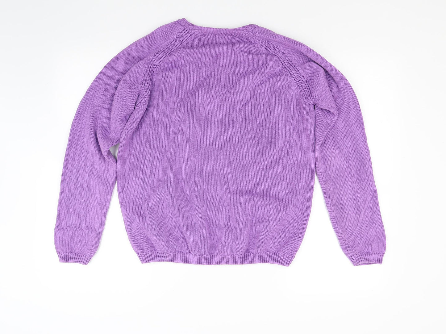 isle Womens Purple  Knit Pullover Jumper Size M