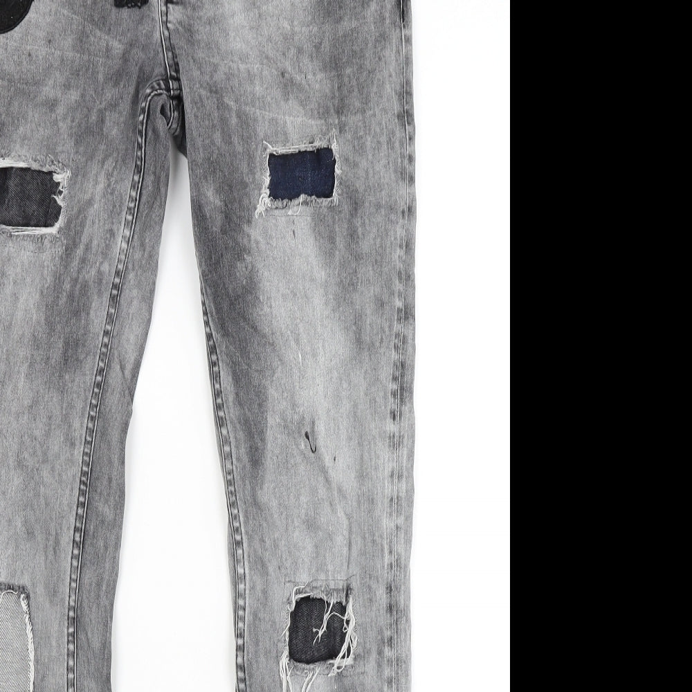 Enos Mens Grey  Denim Skinny Jeans Size 32 L30 in