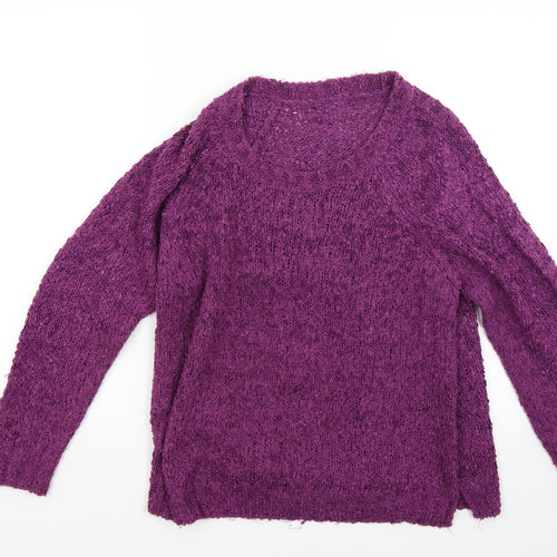 George Womens Purple  Knit Pullover Jumper Size 14