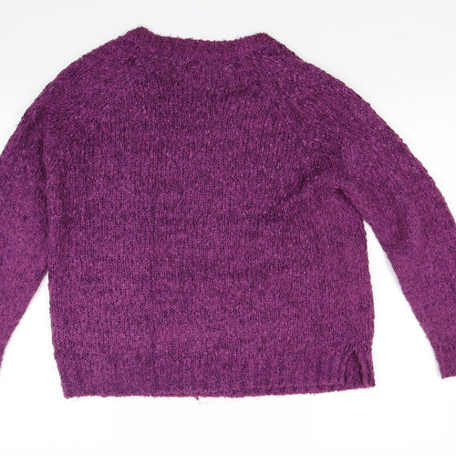 George Womens Purple  Knit Pullover Jumper Size 14