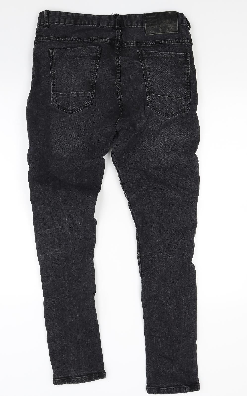 Primark Mens Black  Denim Skinny Jeans Size 34 L32 in