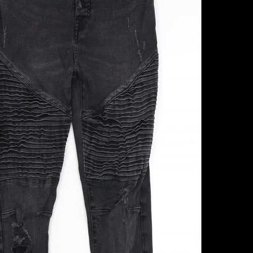 Primark Mens Black  Denim Skinny Jeans Size 34 L32 in