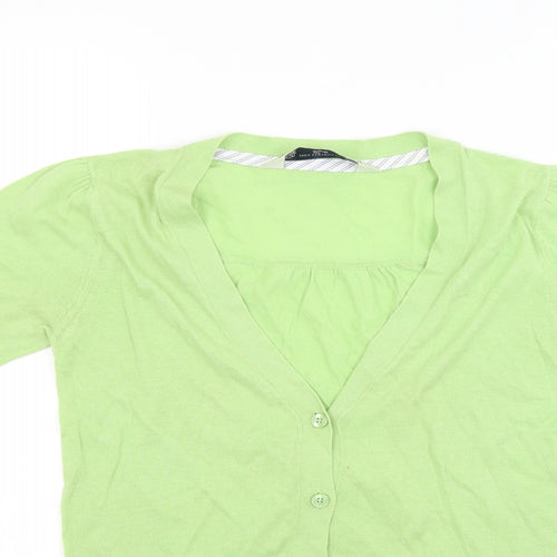 Crew Clothing Womens Green  Knit Cardigan Jumper Size S