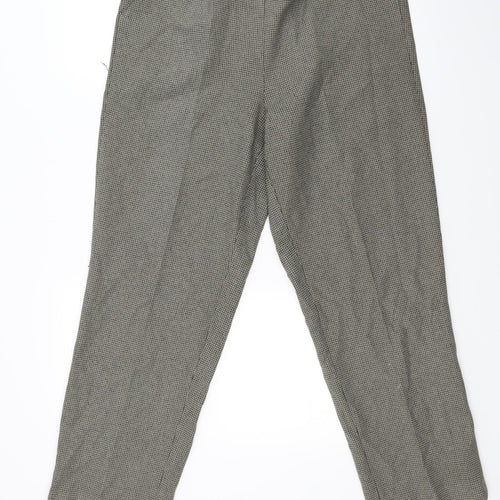BM Womens Brown Check  Trousers  Size 12 L27 in