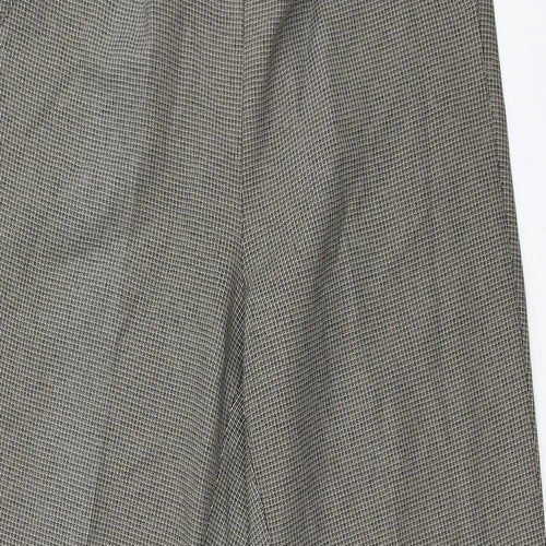 BM Womens Brown Check  Trousers  Size 12 L27 in