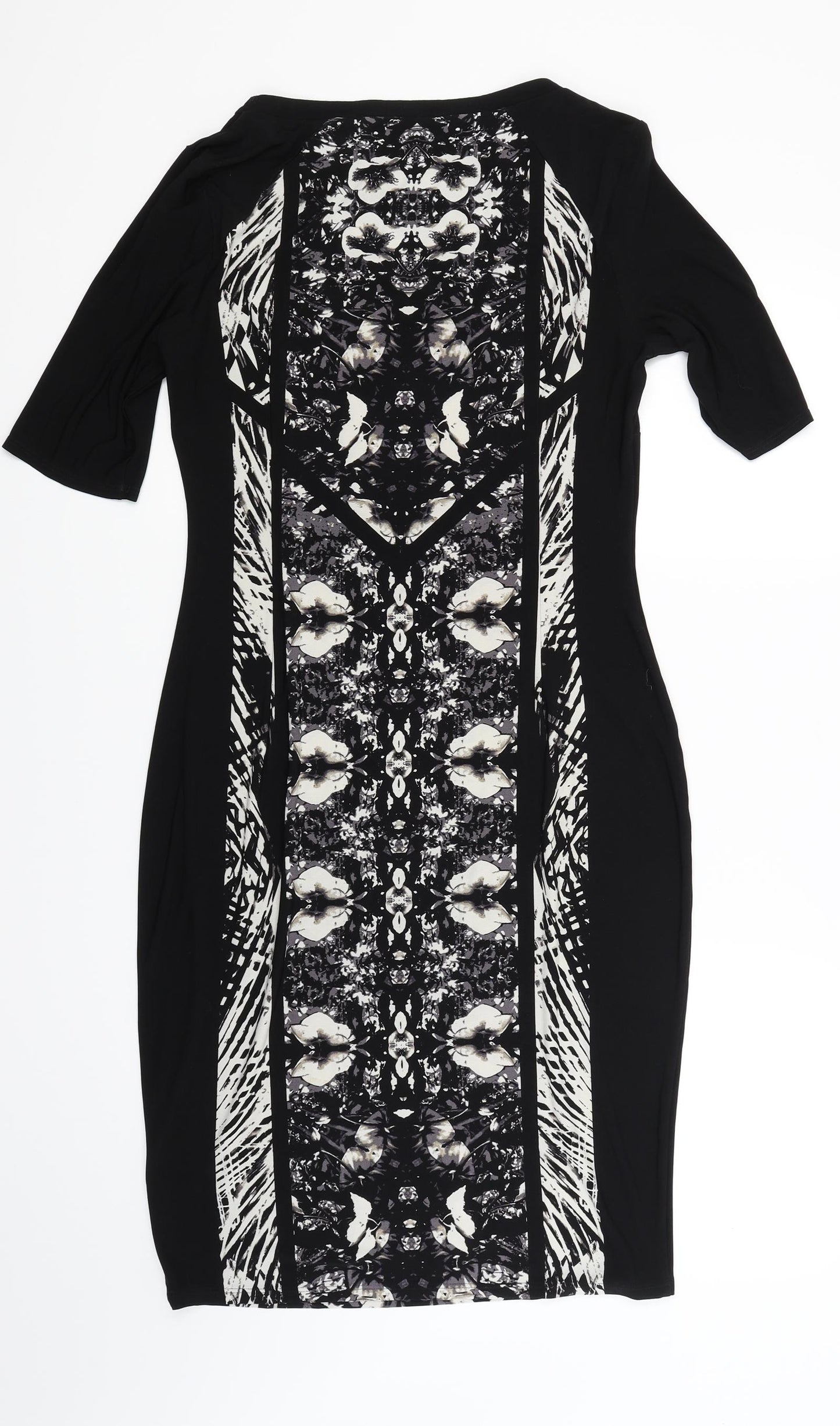 Marks and Spencer Womens Black Floral  Bodycon  Size 12