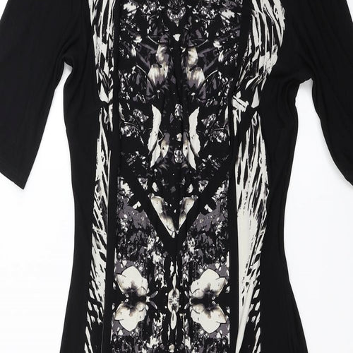 Marks and Spencer Womens Black Floral  Bodycon  Size 12
