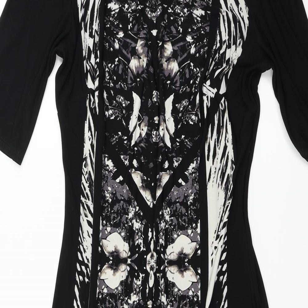Marks and Spencer Womens Black Floral  Bodycon  Size 12