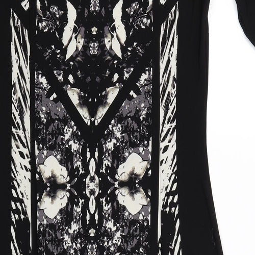 Marks and Spencer Womens Black Floral  Bodycon  Size 12