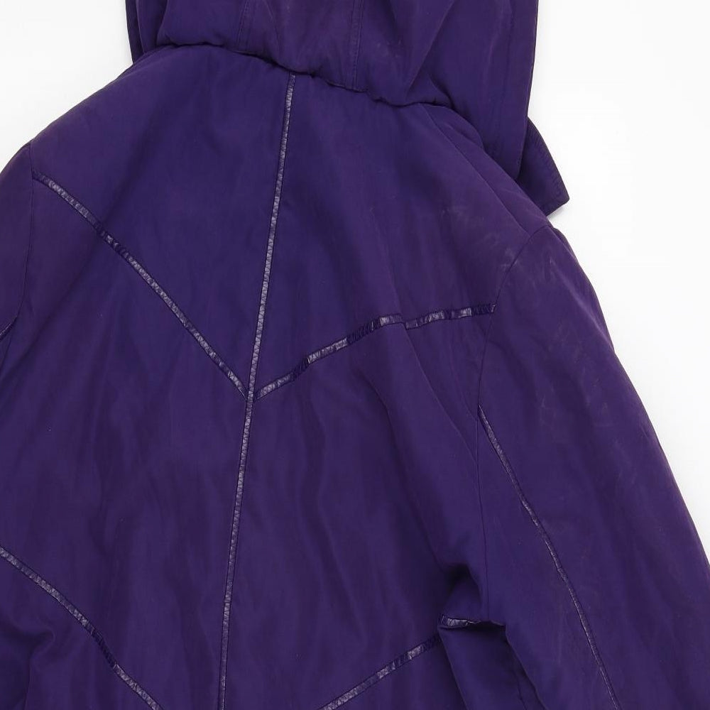 Finesse Womens Purple   Overcoat Coat Size 16
