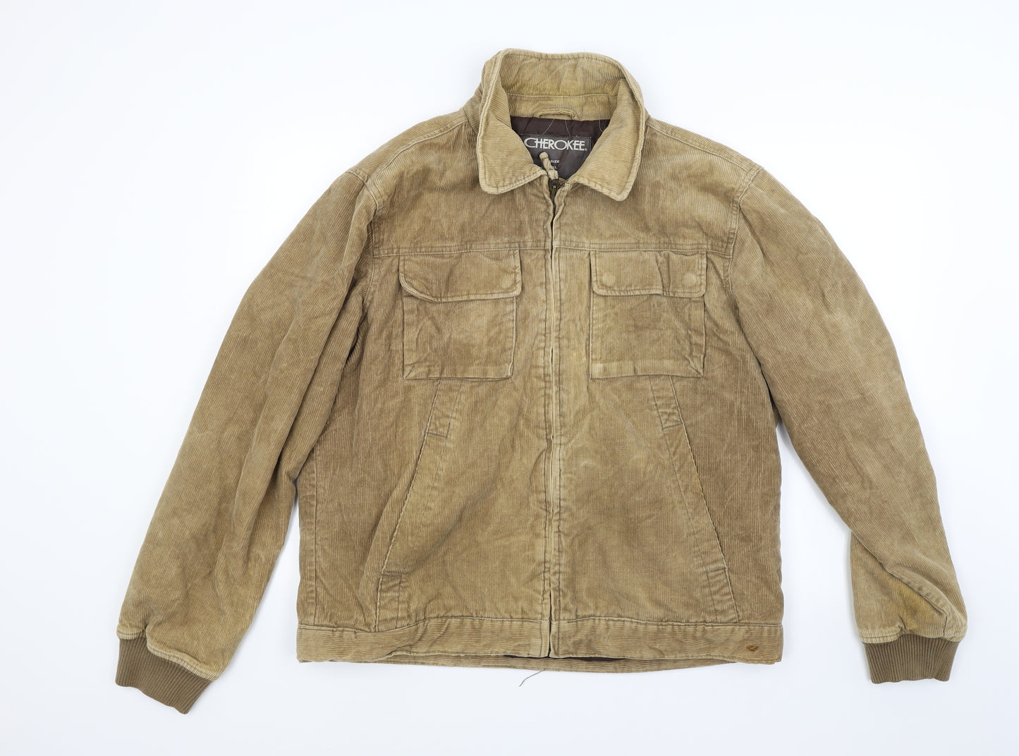 Cherokee Mens Brown  Corduroy Jacket Coat Size XL