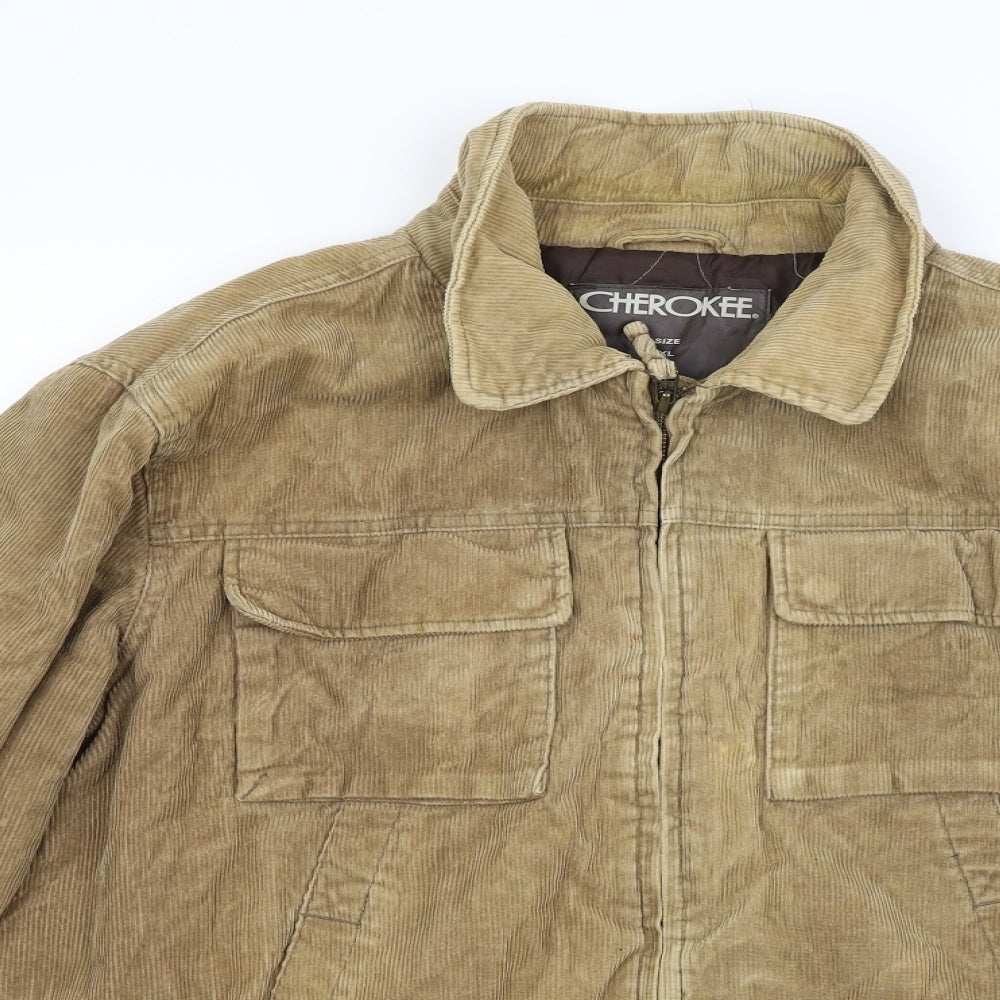 Cherokee Mens Brown  Corduroy Jacket Coat Size XL