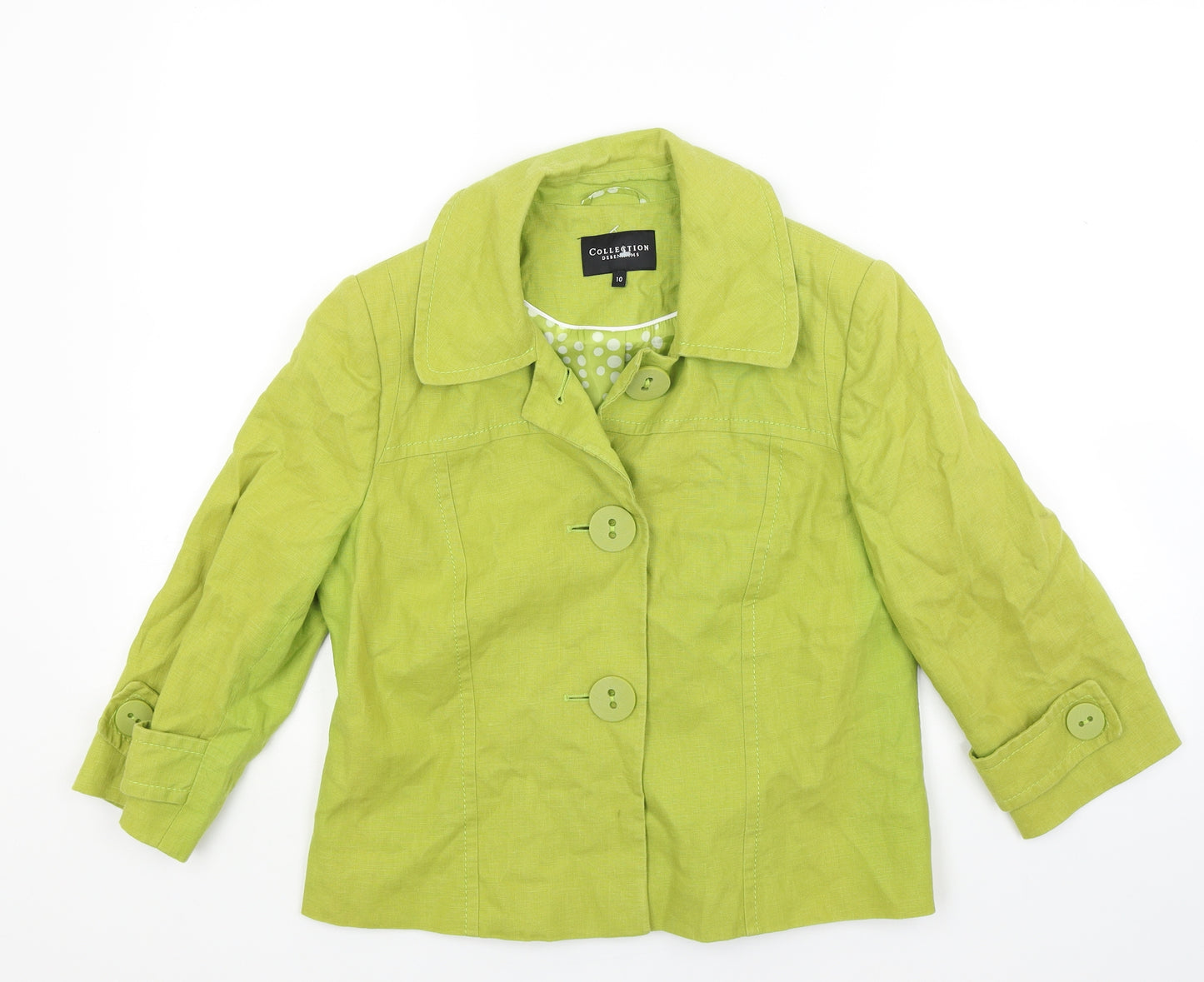 Debenhams Womens Green   Gilet Blazer Size 10