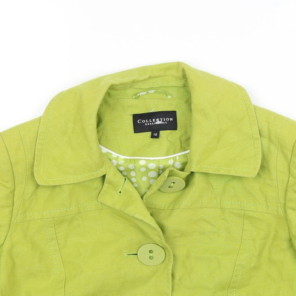 Debenhams Womens Green   Gilet Blazer Size 10