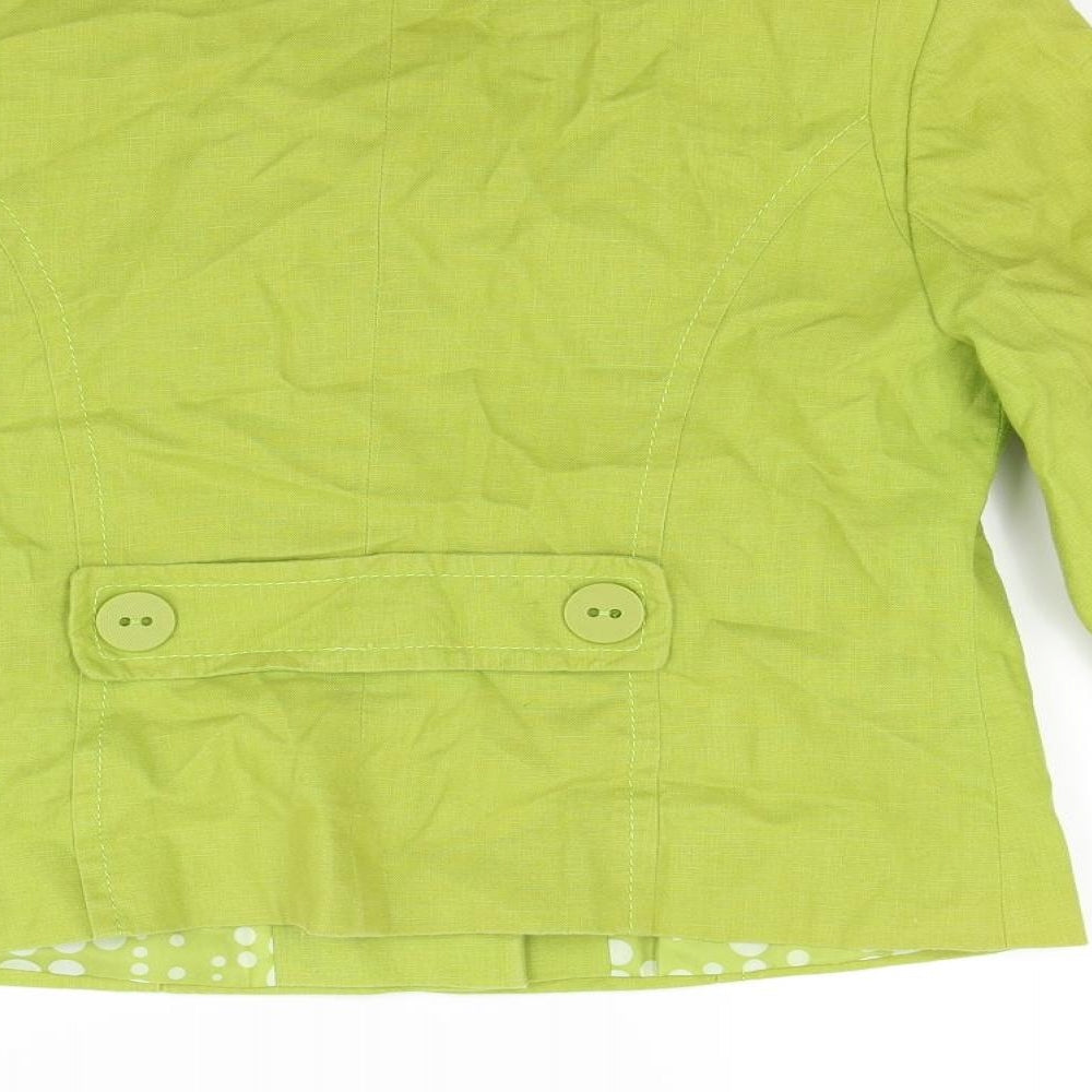 Debenhams Womens Green   Gilet Blazer Size 10
