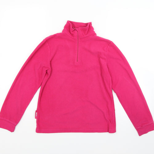 Kids Girls Red  Fleece Jacket Coat Size 11-12 Years