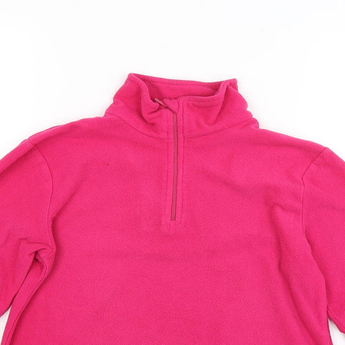 Kids Girls Red  Fleece Jacket Coat Size 11-12 Years
