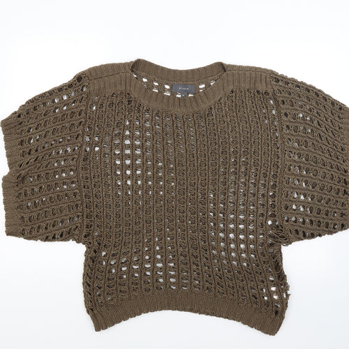 Et Vous Womens Brown  Knit Pullover Jumper Size 14