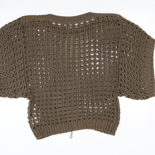 Et Vous Womens Brown  Knit Pullover Jumper Size 14