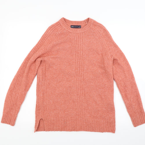 Marks and Spencer Womens Orange  Knit Pullover Jumper Size XS