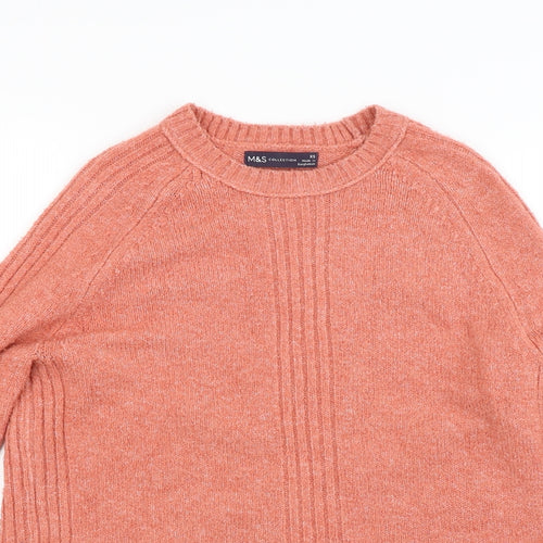 Marks and Spencer Womens Orange  Knit Pullover Jumper Size XS