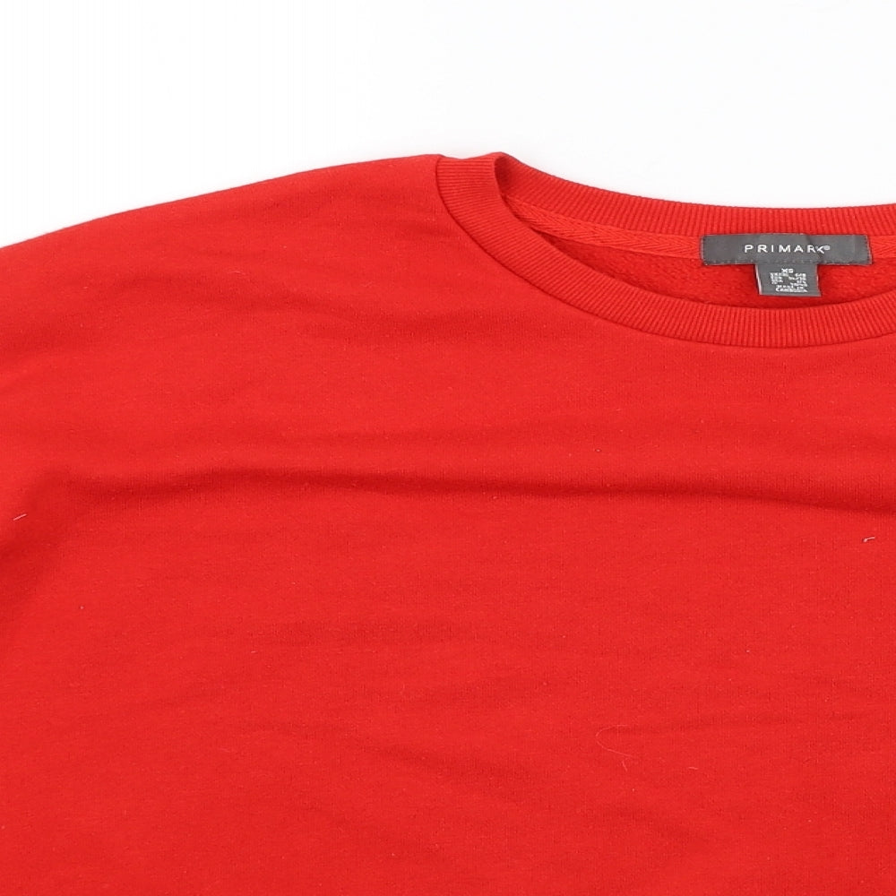 Primark Womens Red  Jersey Pullover Sweatshirt Size XS