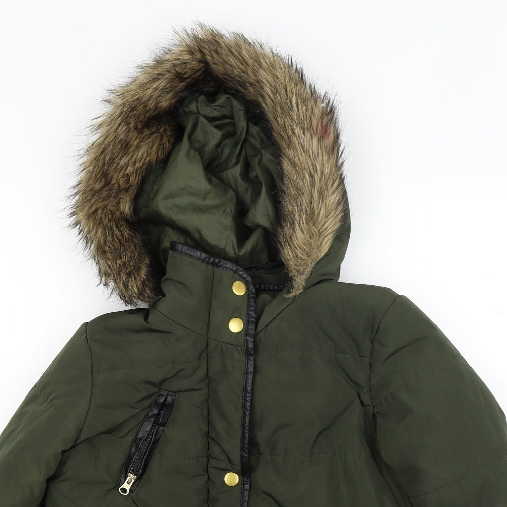 G21` Womens Green   Parka Coat Size 8
