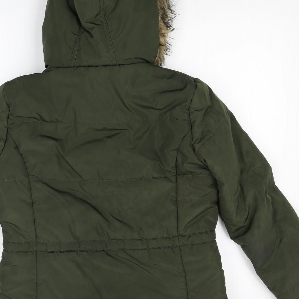 G21` Womens Green   Parka Coat Size 8