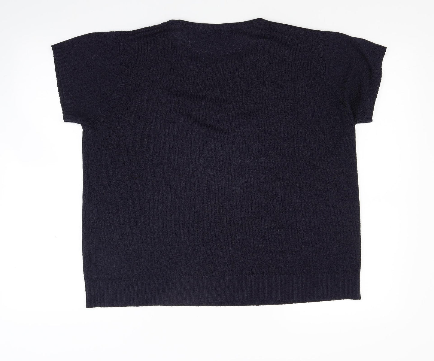 EWM Womens Blue  Knit Pullover Jumper Size L