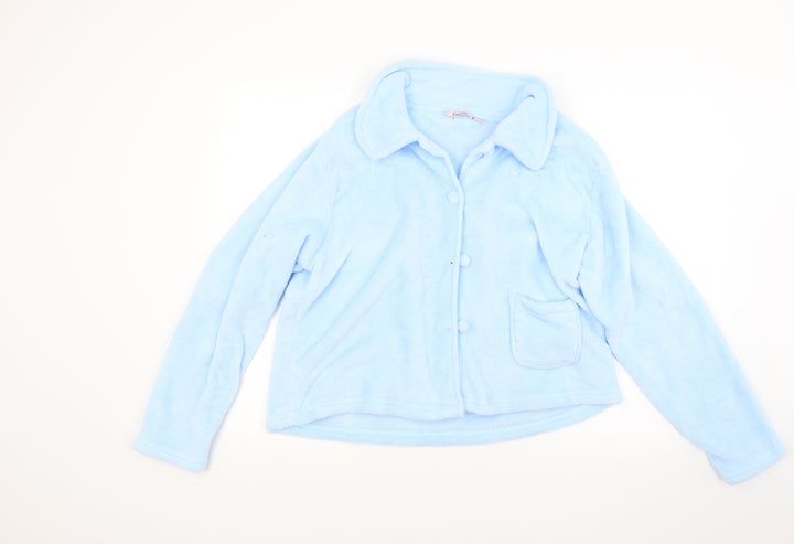Camille Womens Blue Fleece Top Pyjama Top Size 18