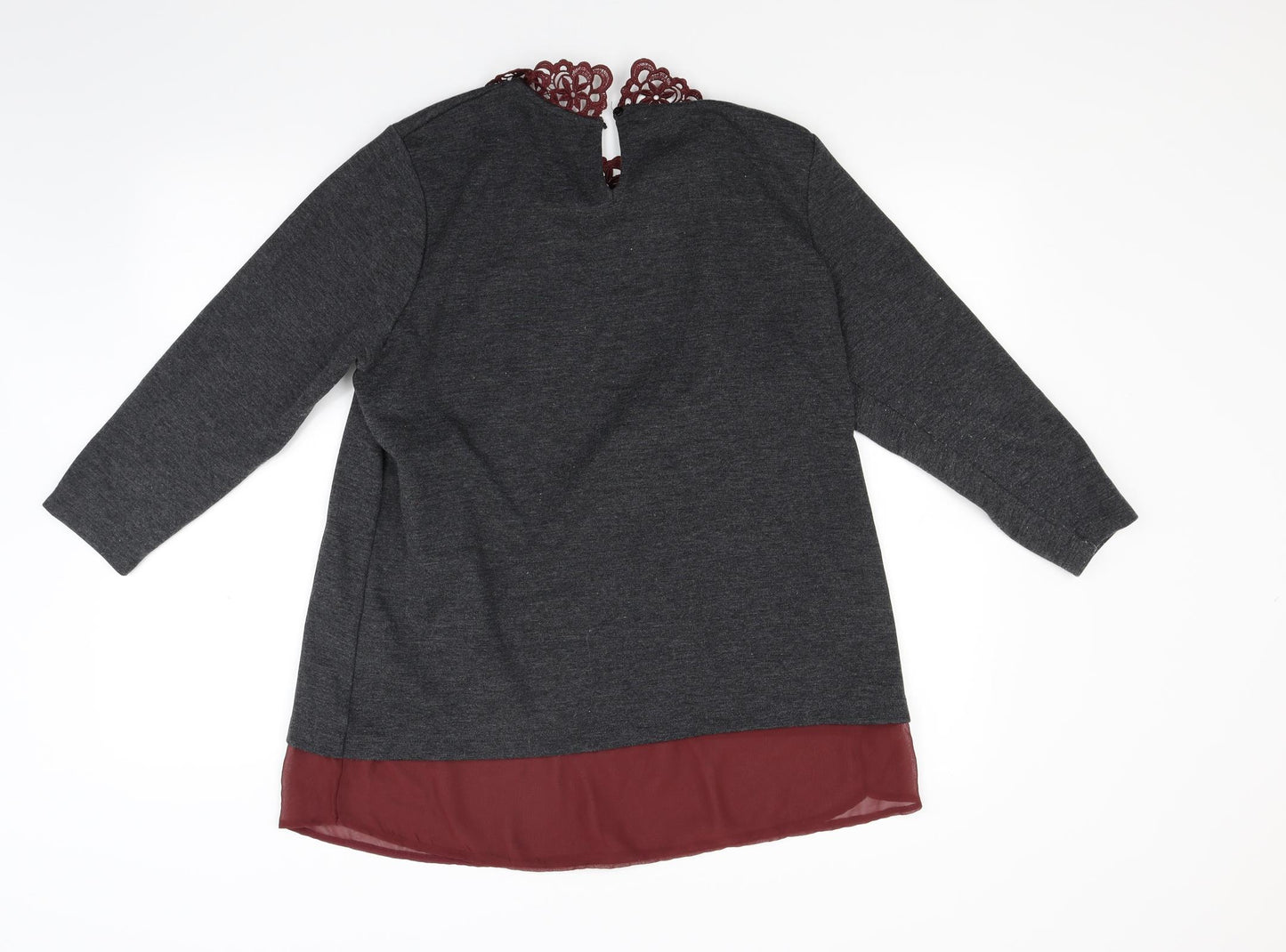 TU Womens Grey  Knit Pullover Jumper Size 18