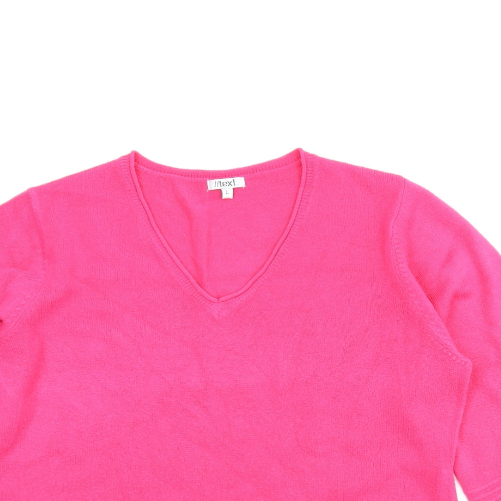 Text Womens Pink   Pullover Jumper Size L