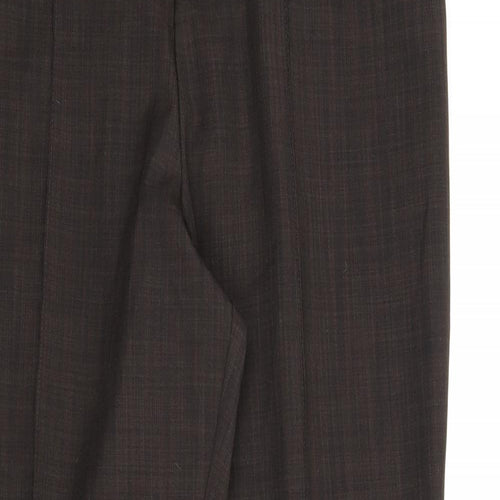 M&S Womens Brown   Carrot Trousers Size 12 L25 in