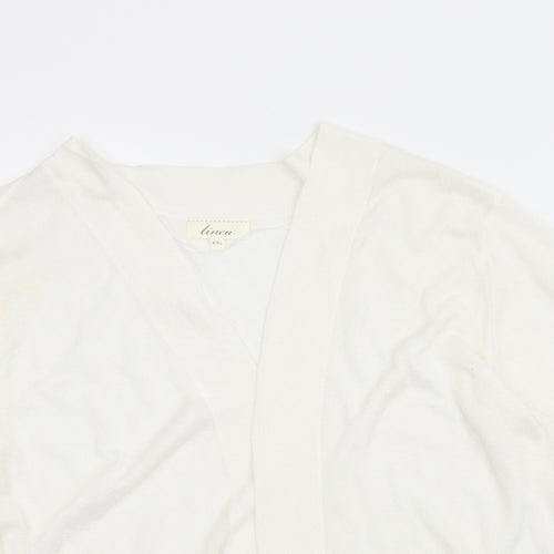Linea Womens White   Cardigan Jumper Size 2XL