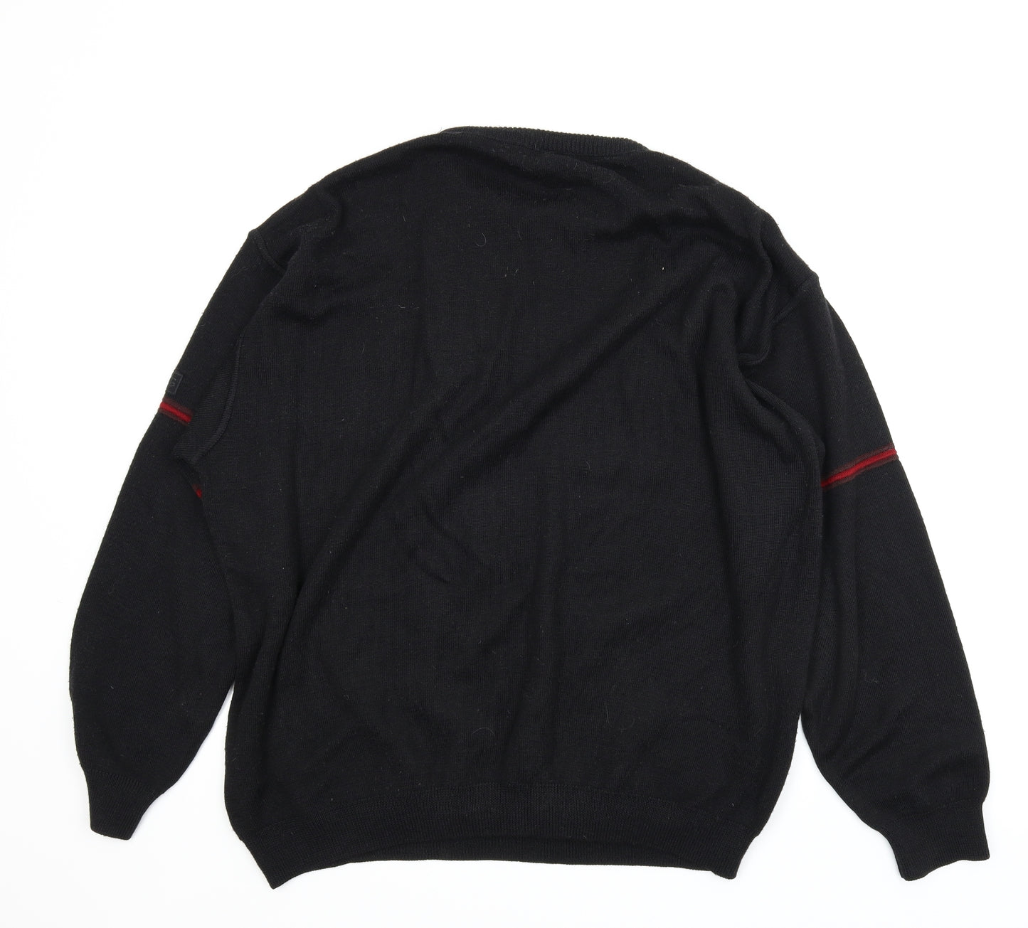 Daniel Grahame Mens Black Striped  Pullover Jumper Size 3XL