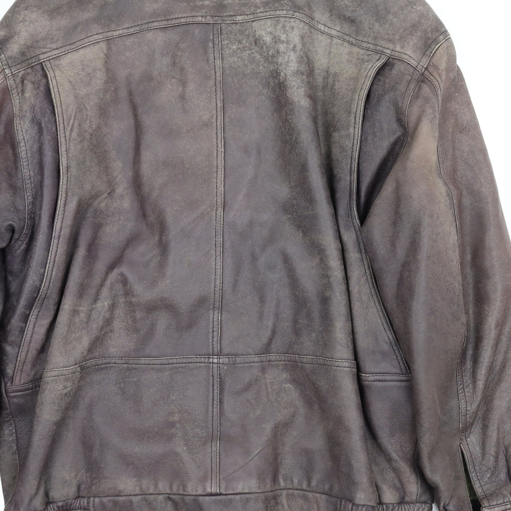 Montcler Mens Brown   Motorcycle Jacket Coat Size M