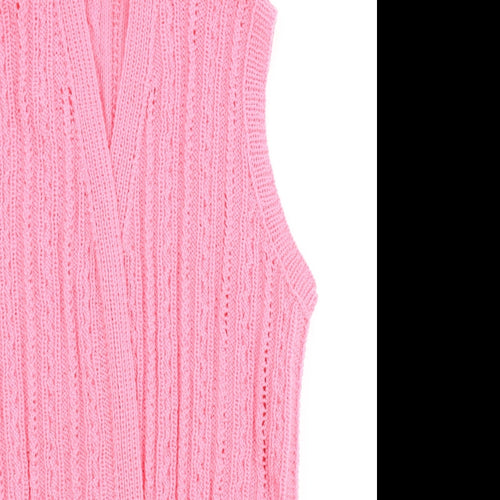 Preworn Womens Pink   Cardigan Jumper Size L
