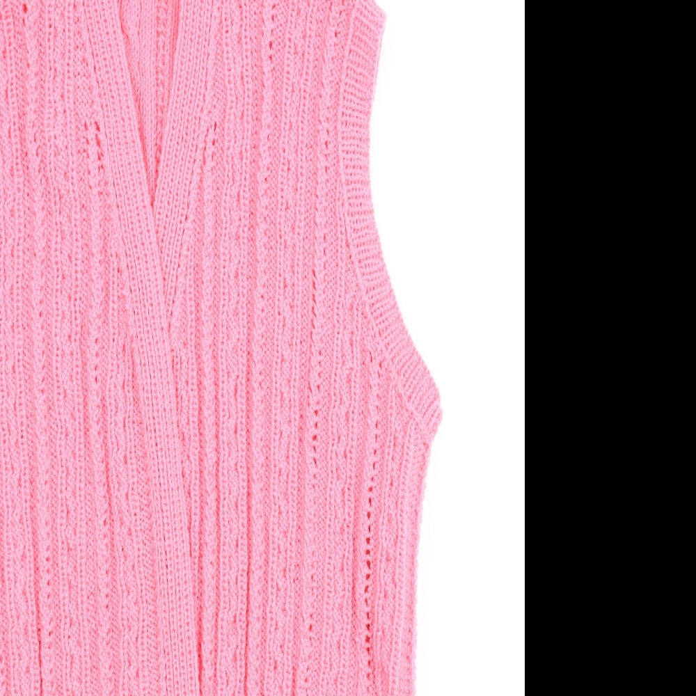 Preworn Womens Pink   Cardigan Jumper Size L